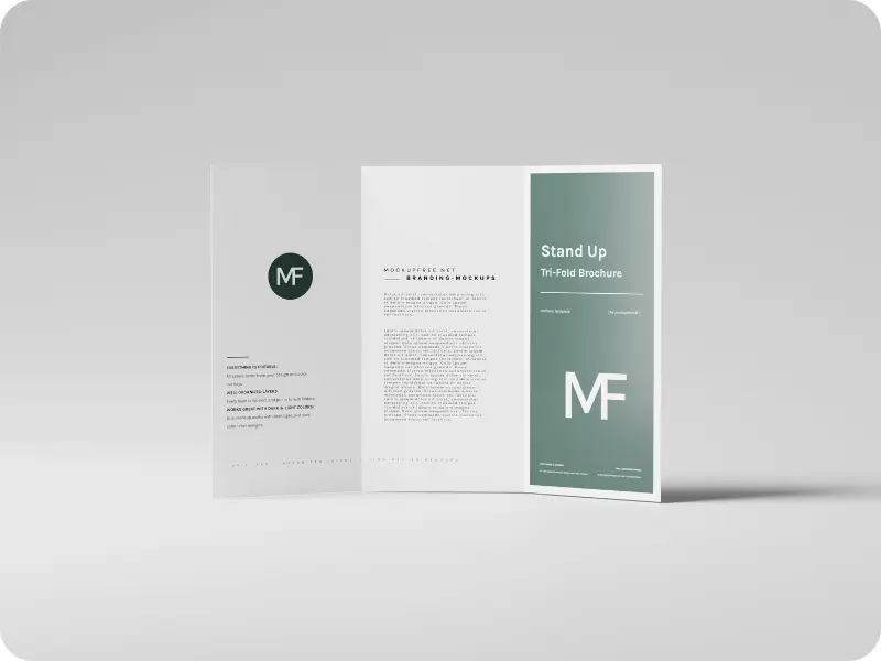 Mock-up d’un flyer vert et blanc